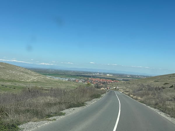 Road view captured approaching Isperihovo, Bulgaria