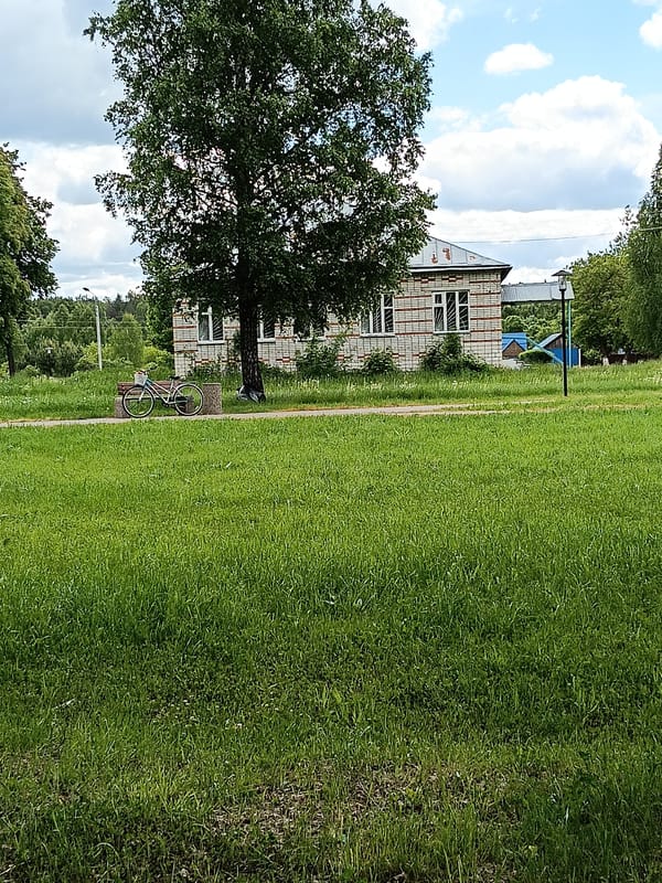 Woman documents morning park walk in Красный Маяк, Russia