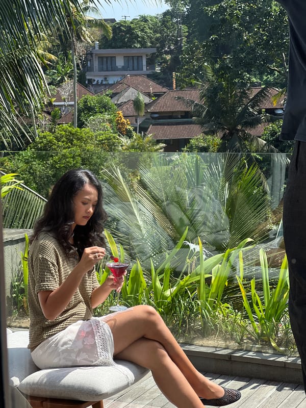 Lazy morning at a luxury Ubud villa with jungle views