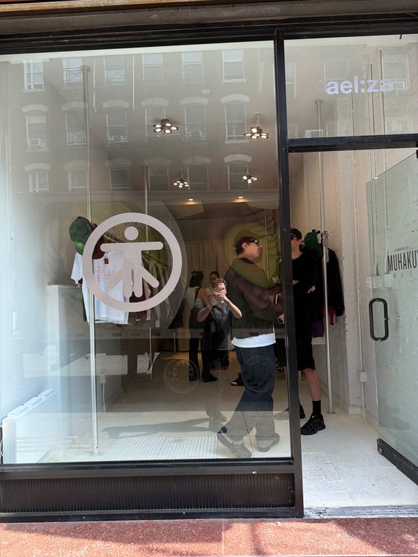 Person visits clothing store in New York