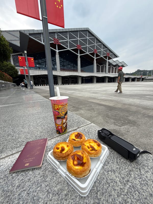 DJI device and styrofoam tray spotted on Yongding tiles