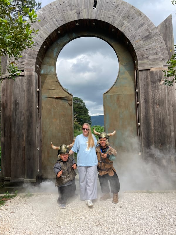 Viking-costumed tourists visit themed park in Vietnam
