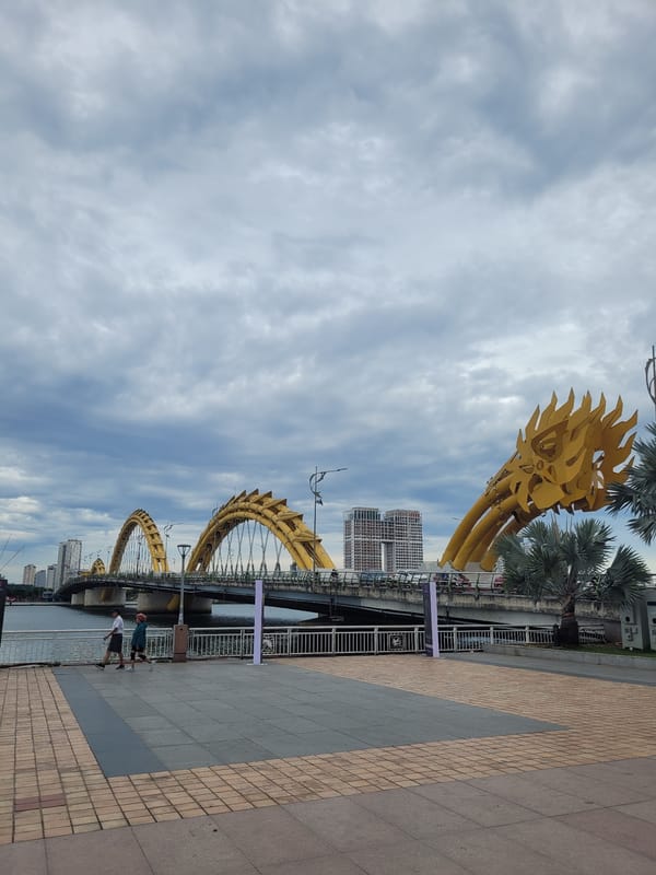 Strolling Da Nang's Han River waterfront during film festival season