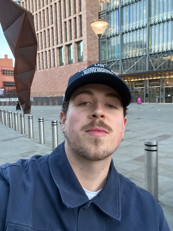 Airport service worker spotted in London wearing LHR uniform