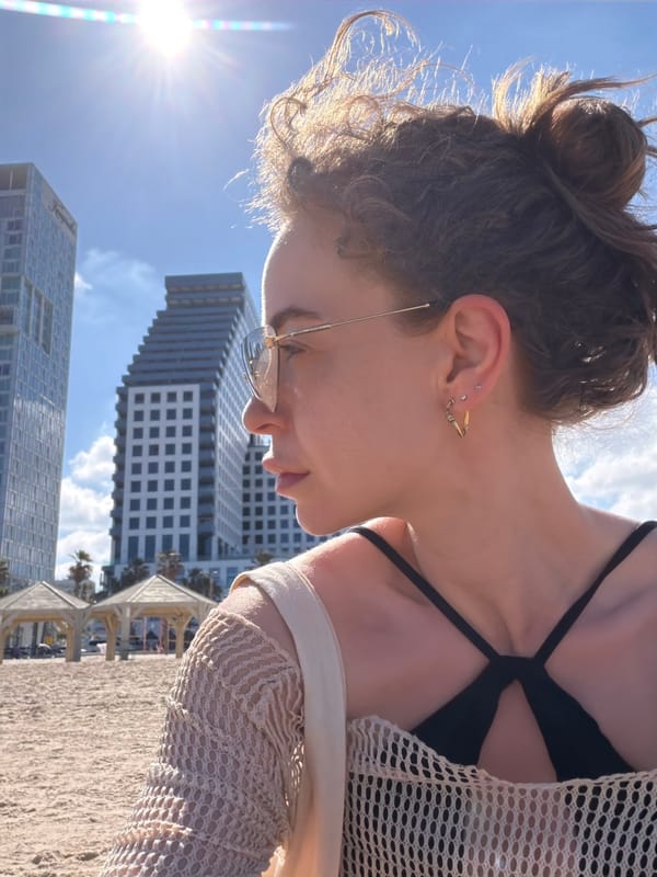 Morning beach scene captured in Tel Aviv