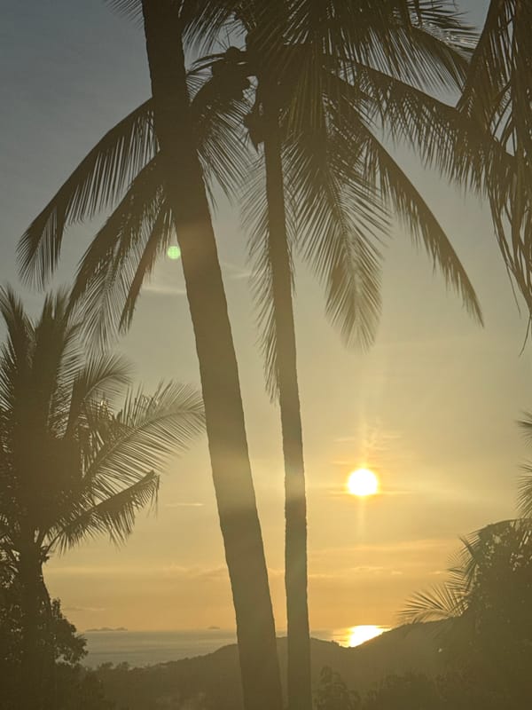 Sunset views across Ban Tai Subdistrict, Koh Phangan