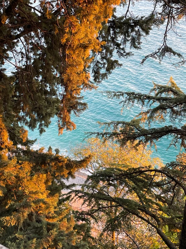 Coastal scenes captured along Abkhazia's Black Sea shore