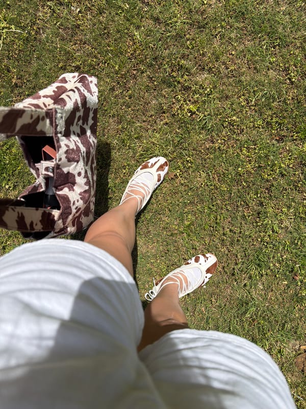 Person in cow-print shoes spotted in Tel Aviv park