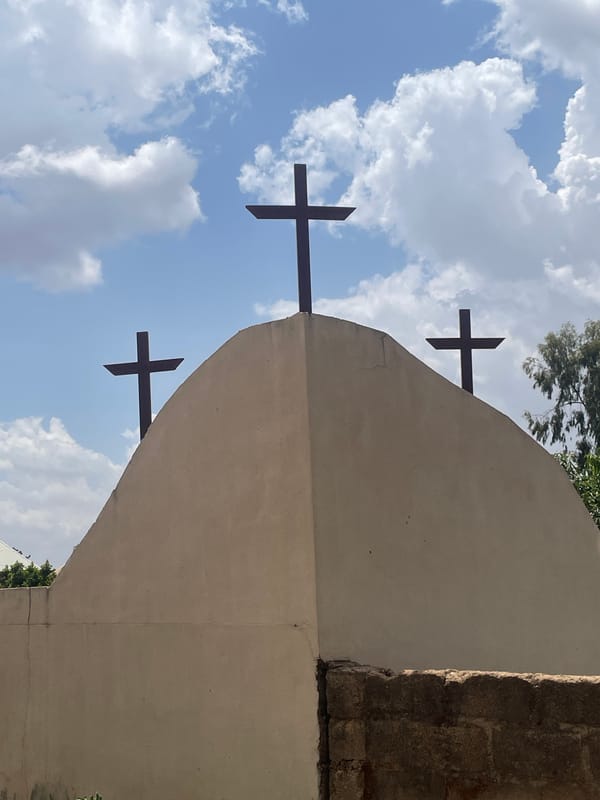 Everyday scenes captured around Jos, Nigeria including cathedral and dining