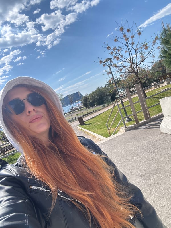 Red-haired woman spotted multiple times around Budva, Montenegro morning