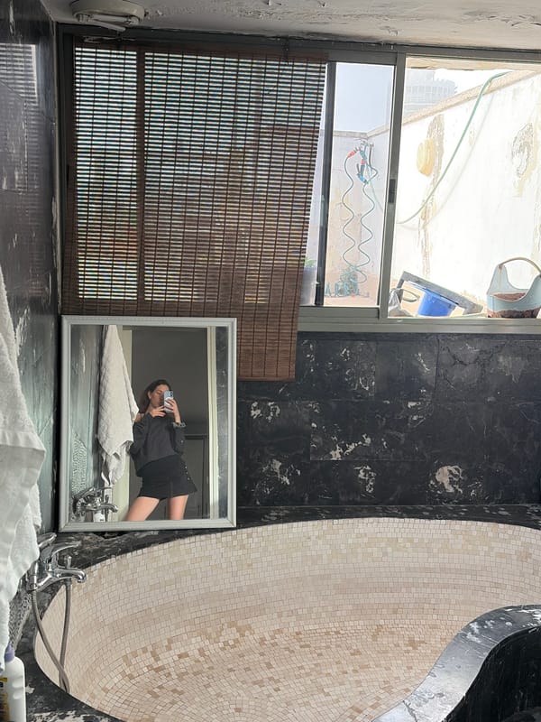 Domestic scenes documented inside Tel Aviv residence Friday afternoon