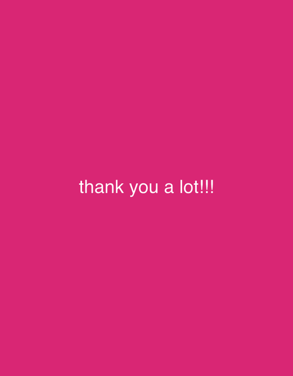 Digital thank you message captured in Zagreb