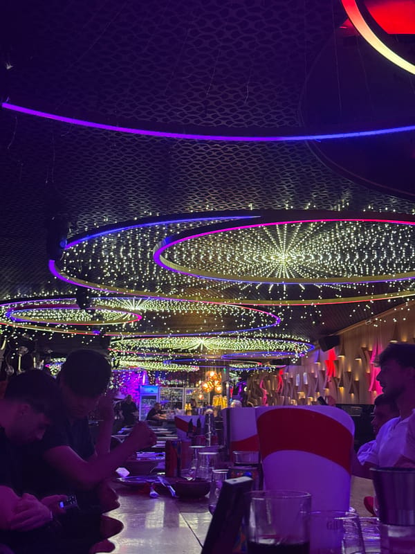 Evening at Sky club and restaurant on Vitosha, Sofia