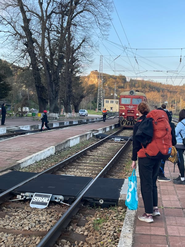 Early morning train service observed at Veliko Tarnovo station
