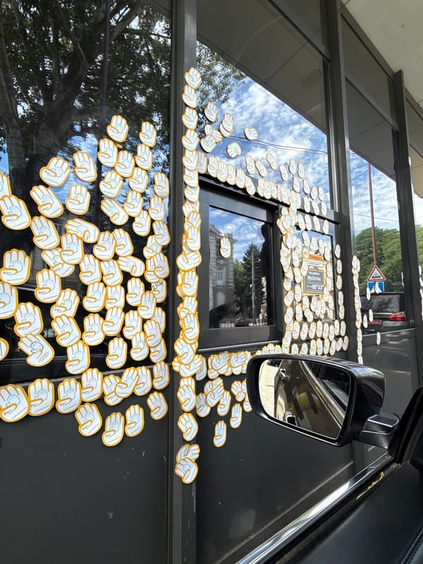 Morning drive through Odesa streets, McDonald's stop included