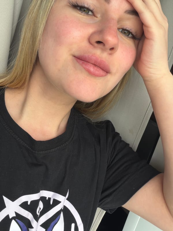 Woman takes morning selfie in Ufa, Russia