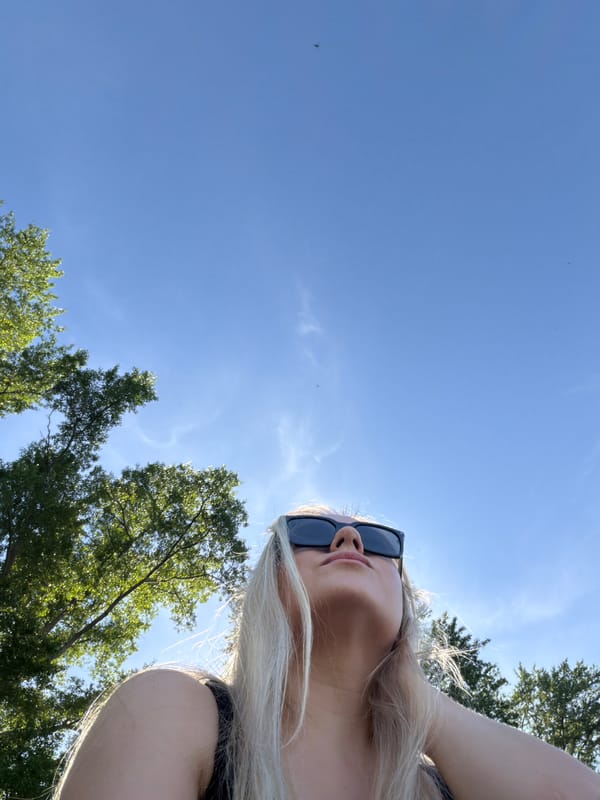 Woman documents leisurely park visit in Votkinsk, Russia