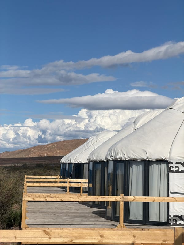 Tourist documents yurt guesthouse stay near Lake Issyk-Kul, Kyrgyzstan