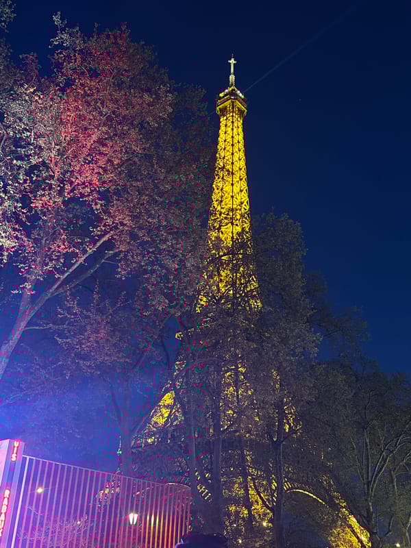 Eiffel Tower's golden evening illumination captured by witnesses