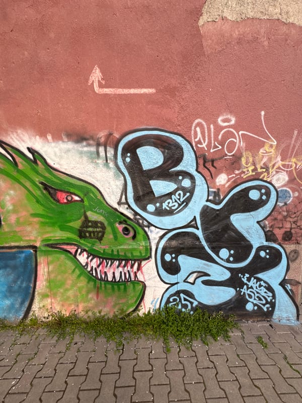 Spring day in Sofia captures street art and wildlife