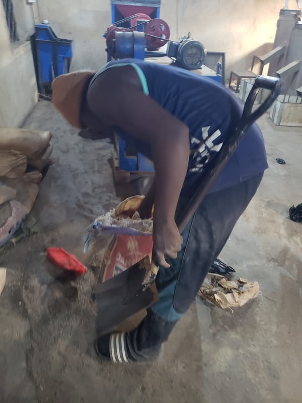 Workers and children documented at Jos processing facility