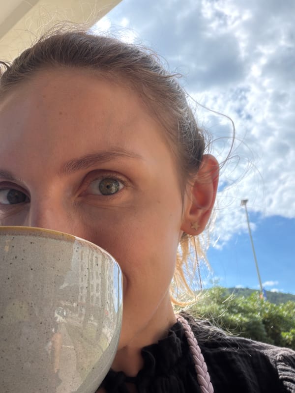 Everyday life unfolds across Budva: coffee, construction, salon visits