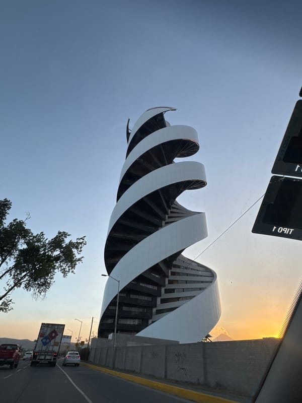 Museum's wavy architecture photographed in Tlaxcalancingo, Mexico