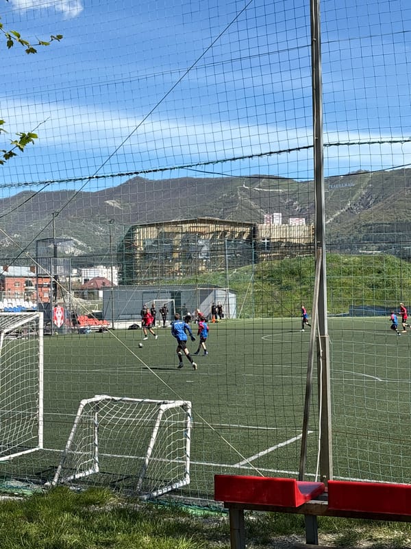 Morning walk through Gelendzhik captures spring blooms, cats, soccer