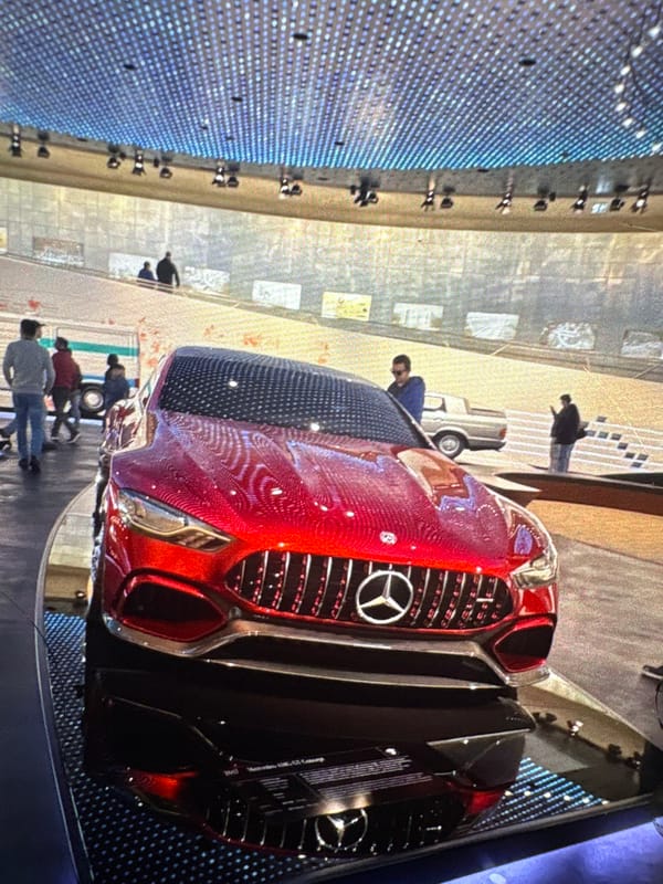 Mercedes showcases, beach scenes, and casual lifestyle moments