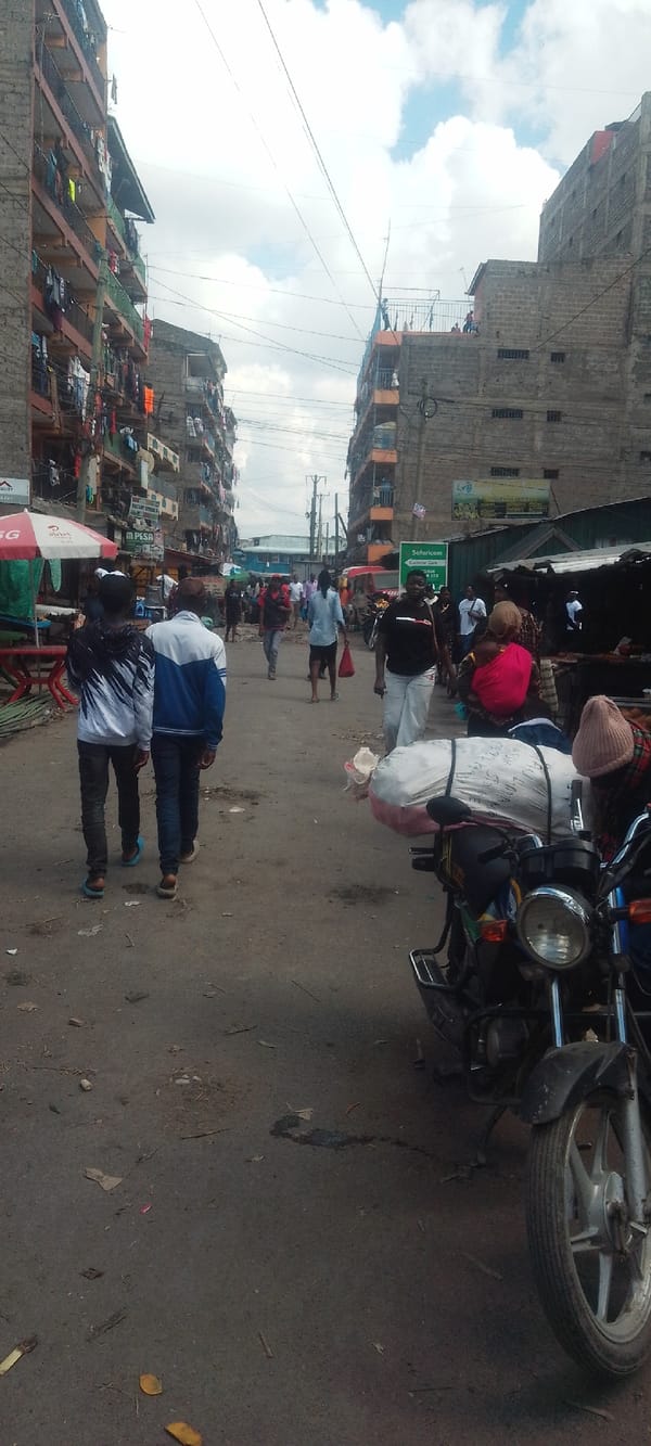 Morning street life documented in busy Nairobi neighborhood