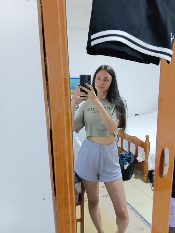 Woman captures selfies and outdoor portraits in Vlora, Albania