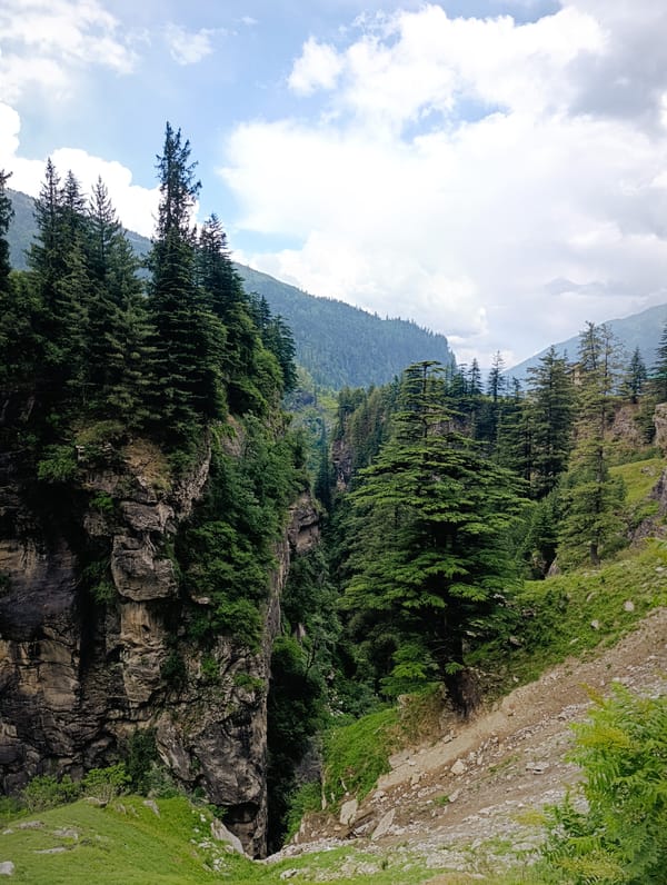 Mountain views and winding roads in Palchan Himalayas