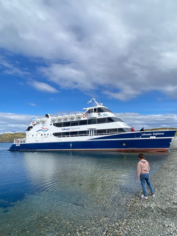 Ferry 'Ushuaia Explorer' docked in Ushuaia, Argentina