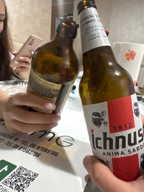 Ichnusa beer bottles documented in Rome
