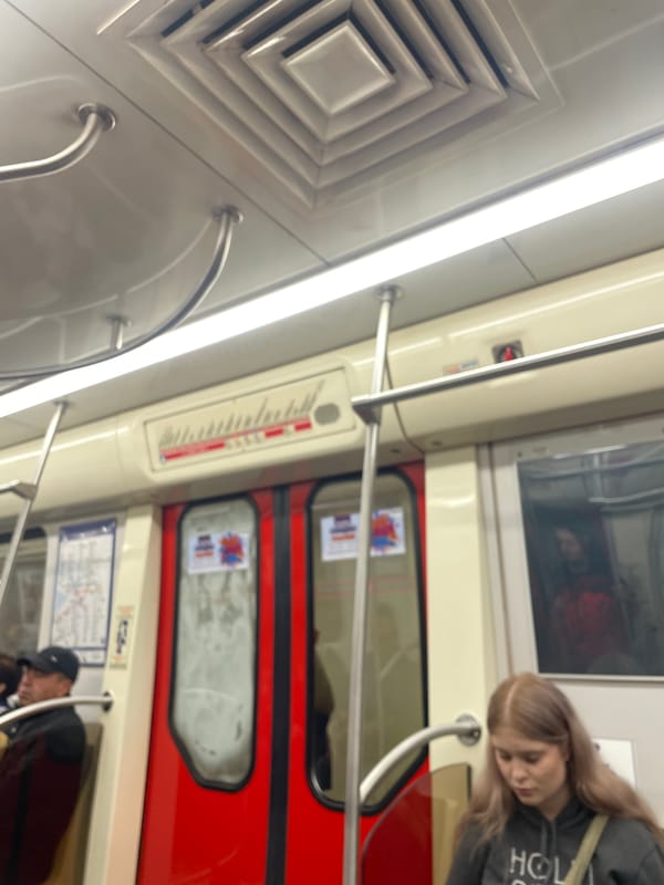 Early morning commute documented on Saint Petersburg Metro