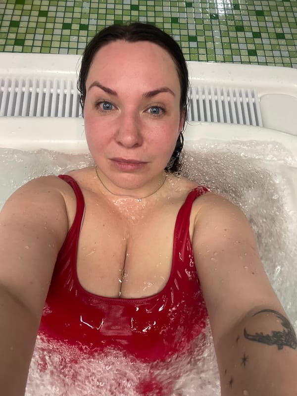 Woman enjoys hot tub session at Kazan spa facility