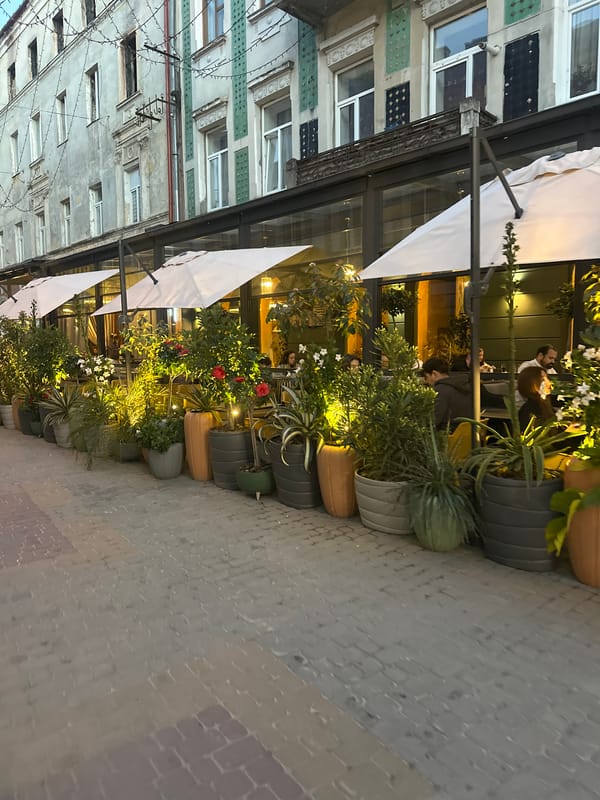 Evening stroll documented through central Ternopil's pedestrian streets