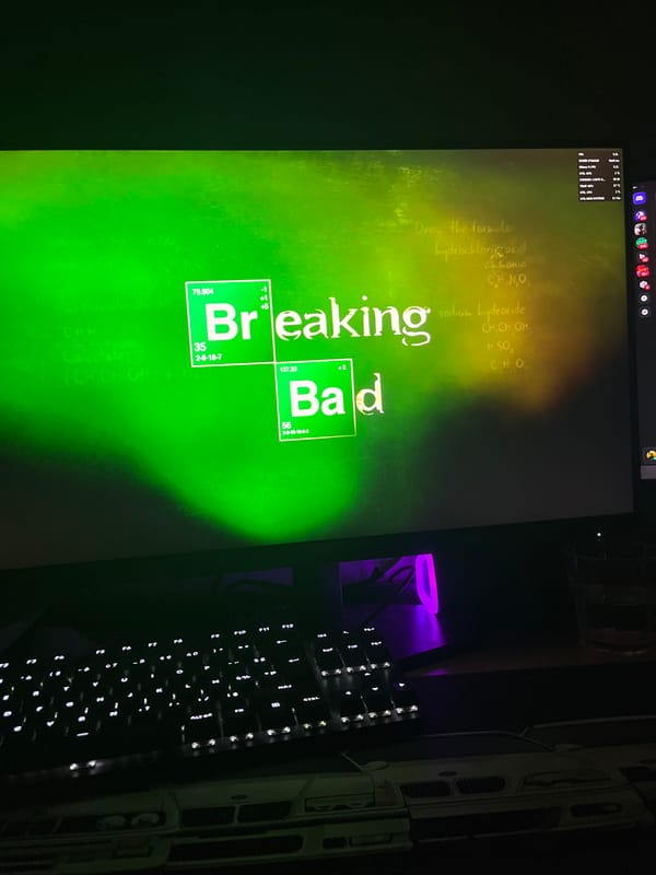 Strasbourg resident spotted using Breaking Bad themed computer setup