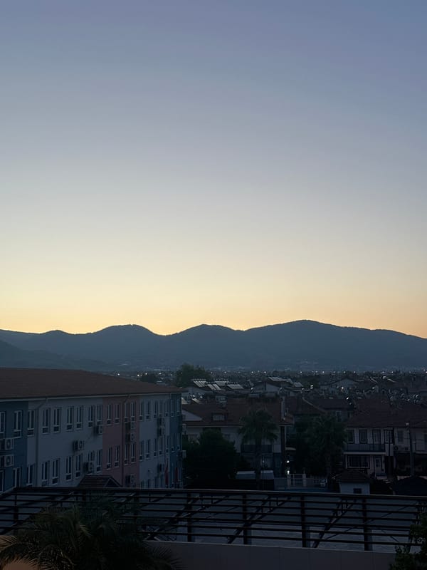 Dusk over Fethiye, shot from balconies and street level