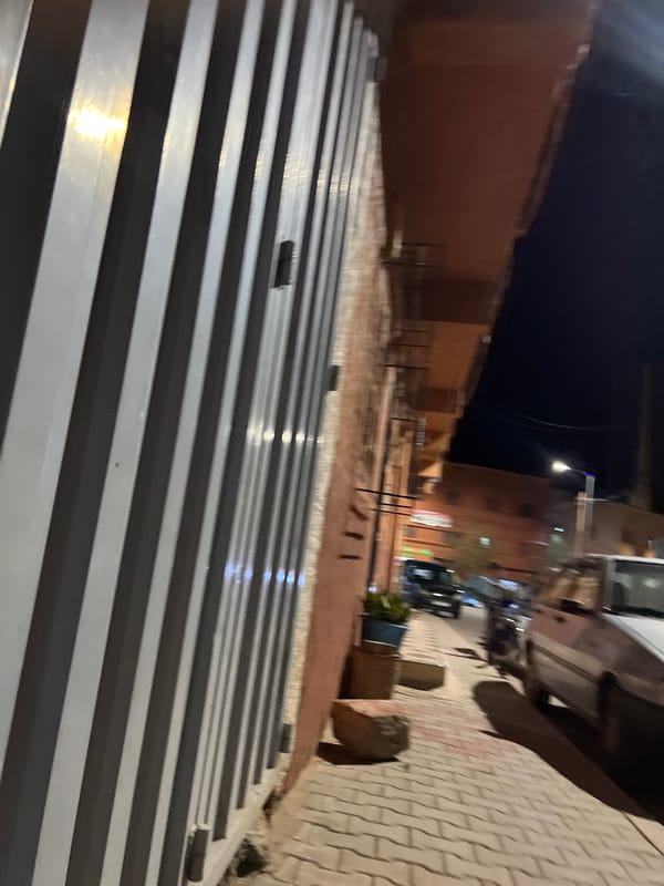 Nighttime street scenes documented in Ouaouizert, Morocco
