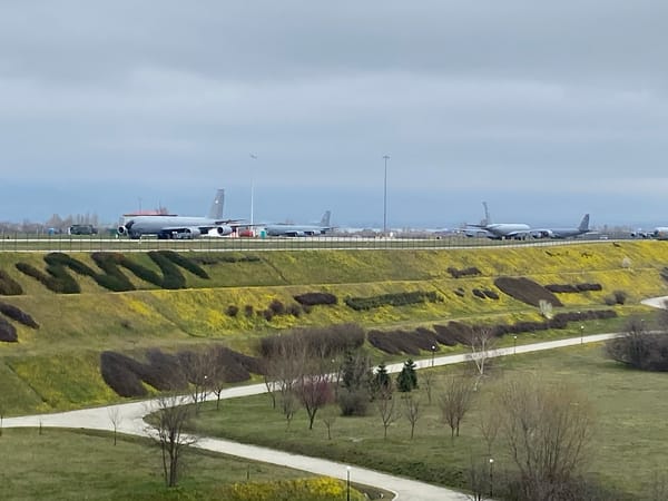 Military KC-135 aircraft spotted at Sofia Airport