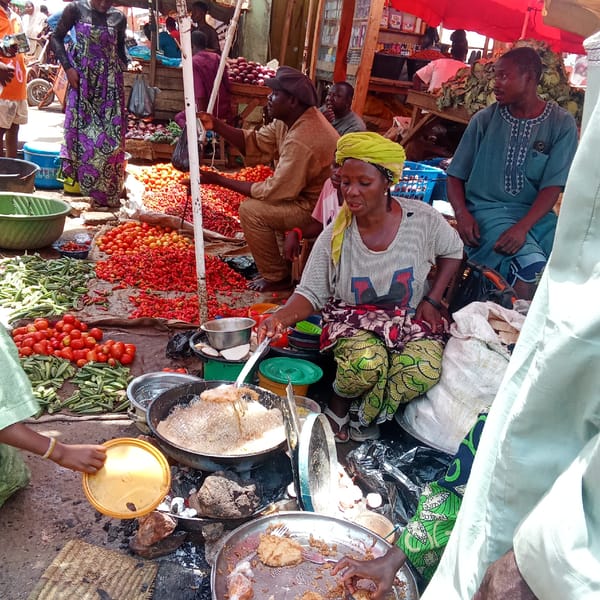 Ordinary market day captured in Akwanga, Nigeria