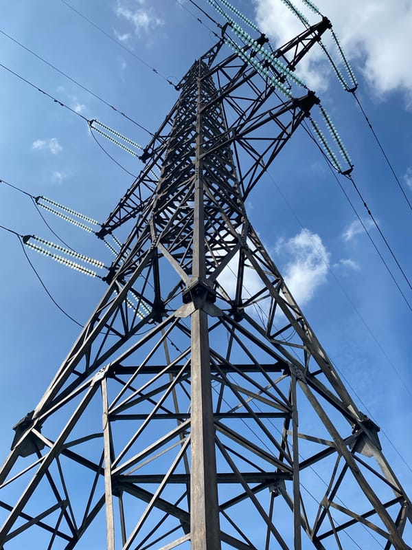 Person takes selfie near power lines in Chaikovsky