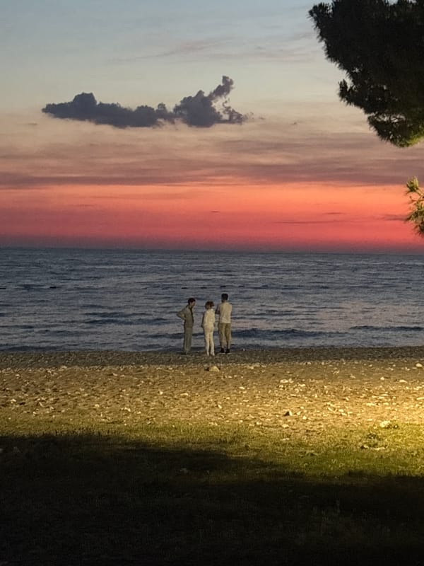 Sunset to nighttime documented along Bar Montenegro coastline