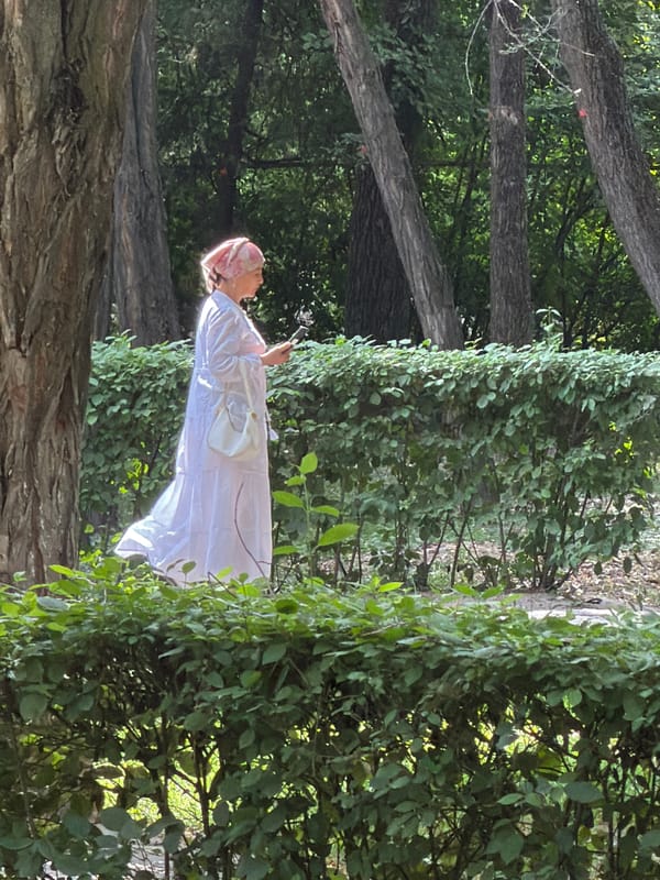 Morning park activities captured across 9 casual moments
