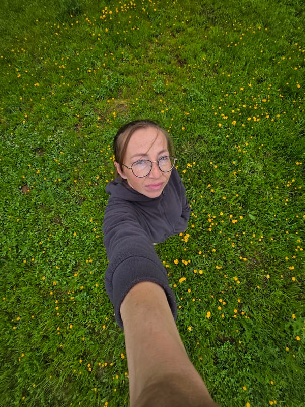 Woman takes outdoor selfie in Chaikovsky, Russia