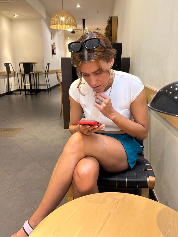 Morning café stop in Barcelona