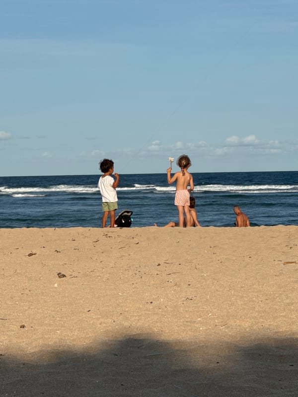 Beach wedding and morning activities observed in Kuta Selatan