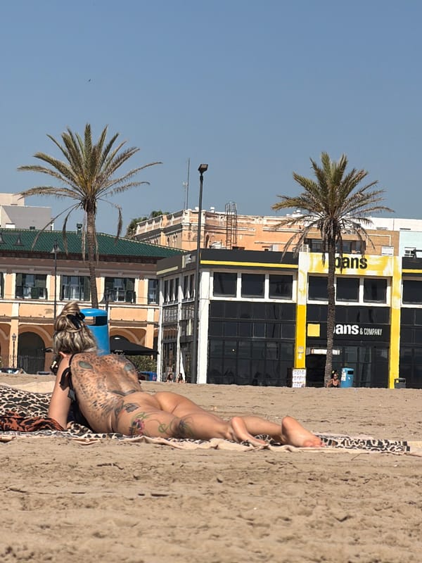 Morning beach activity observed in Valencia, Spain