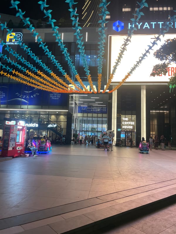 Nha Trang's Trần Phú boulevard lit up on a festive night